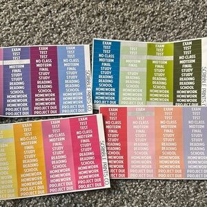 School labels planner stickers